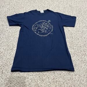 Vintage Smithsonian Constellation Star Short Sleeve Tee Sz M Single Stitch Navy
